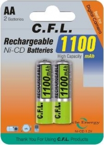 Акумулатор AA 1100mAh с пъпка C.F.L. NH-AA-B2P