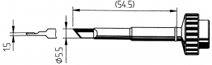 Накрайник за поялник 612MD 1.5mm скосен за PLCC