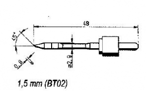 Накрайник за поялник (моб.) B062CD 1.0mm