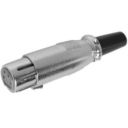 4P FEMALE XLR PLUG - NICKEL CA102
