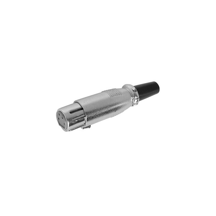 4P FEMALE XLR PLUG - NICKEL CA102