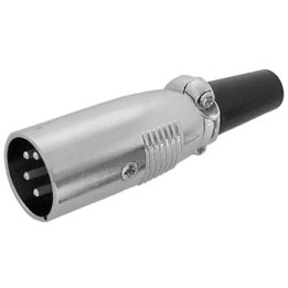 4P MALE XLR PLUG - NICKEL CA103