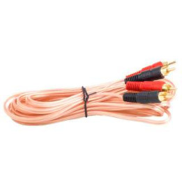 Кабел 2RCA-2RCA/5м/ силик. в блистер