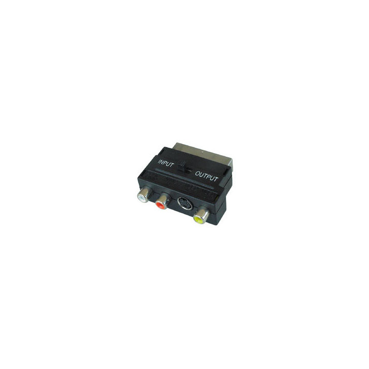 Преход HS-2226 SCART-3RCA +sVHS с превключвател