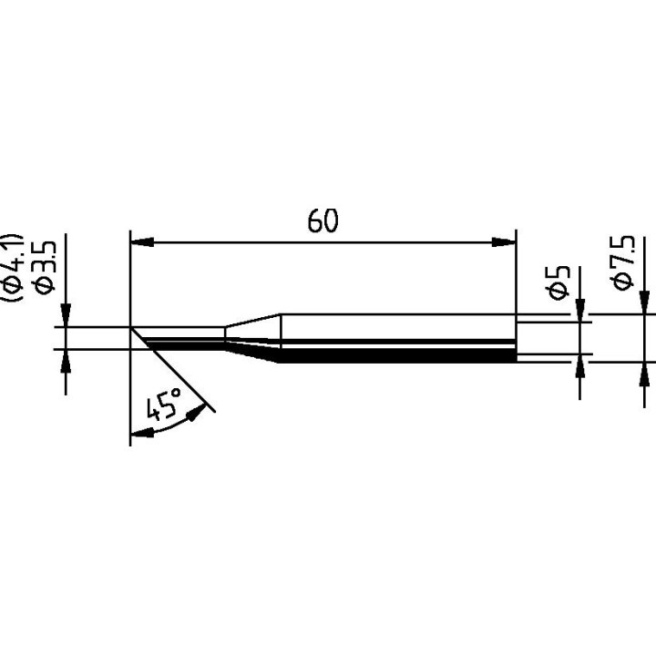 Човка за поялник 172LN 3.5mm скосен