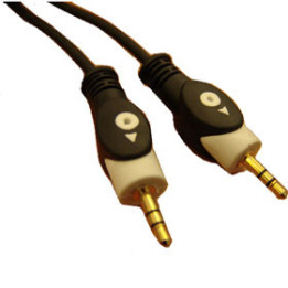 Кабел силиконов AUX жак 3.5mm м. stereo/1.5m  чере