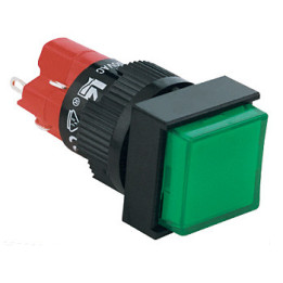 Бутон LAS1J-22Z/12V светещ зад. ф16 2кон.групи