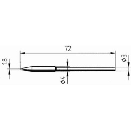 Човка за поялник 212ED 1.8mm