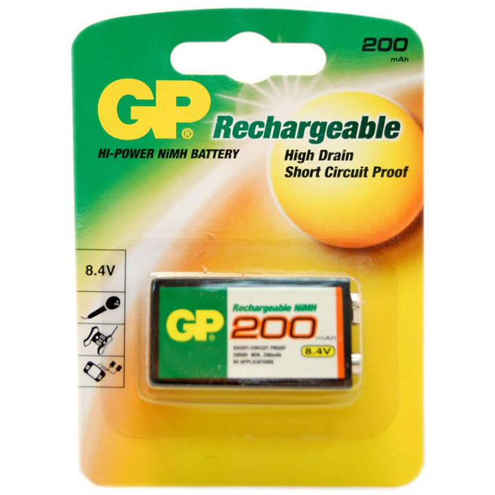 Акумулаторна батерия GP20R8H 9V/200mA