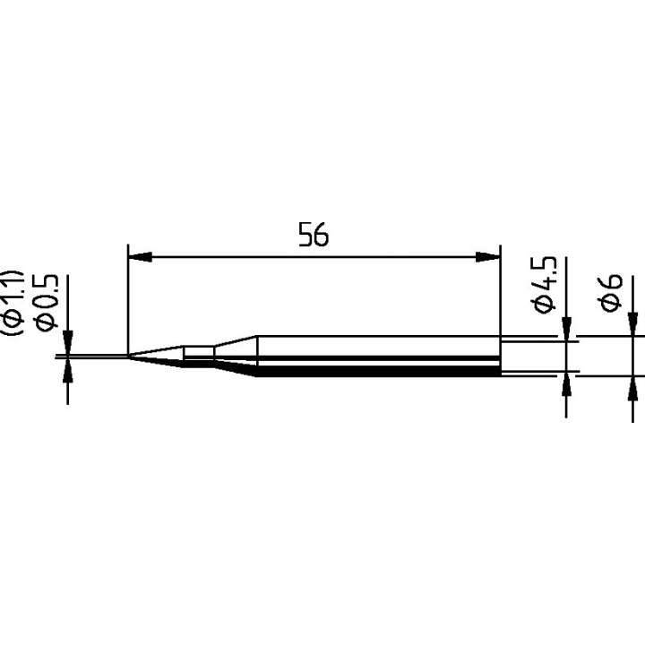 Soldering iron nozzle ERSA 0162BD ф1.0mm