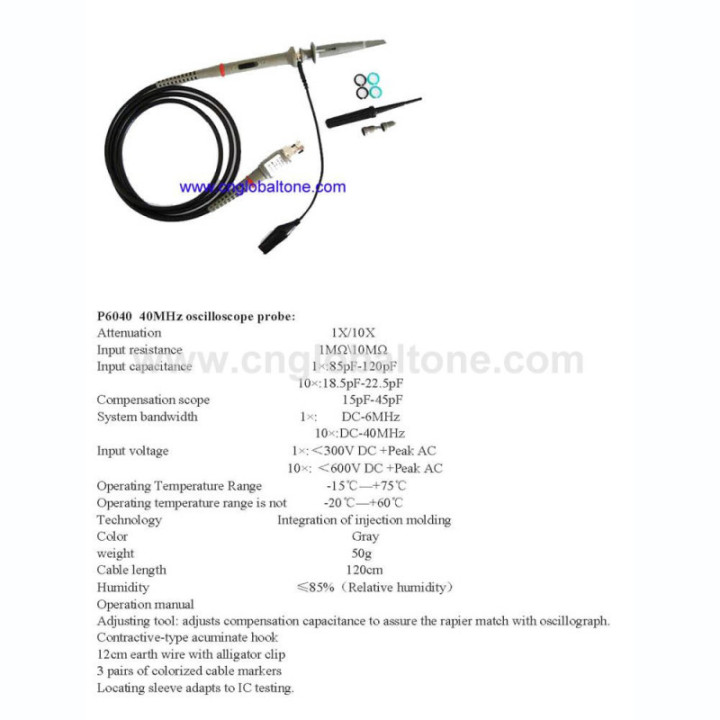 Oscilloscope Probe 40MHz 1x10x P6040