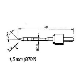 Човка за поялник (моб.) B062CD 1.0mm