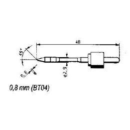 Човка за поялник (моб) B062FD 0.8mm