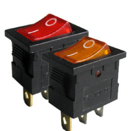 Ключ MIRS101-2C/D -10A 12VDC ON-OFF червен светещ Jeitong