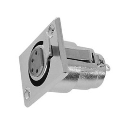 4P FEMALE XLR PLUG - NICKEL - CHASSIS CA108