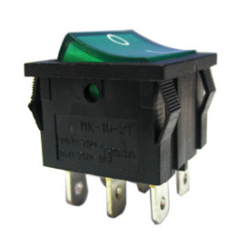 Ключ MIRS202-4 -6A 250VAC ON-ON жълт светещ Jietong