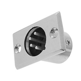 4P MALE XLR PLUG - NICKEL - CHASSIS CA109